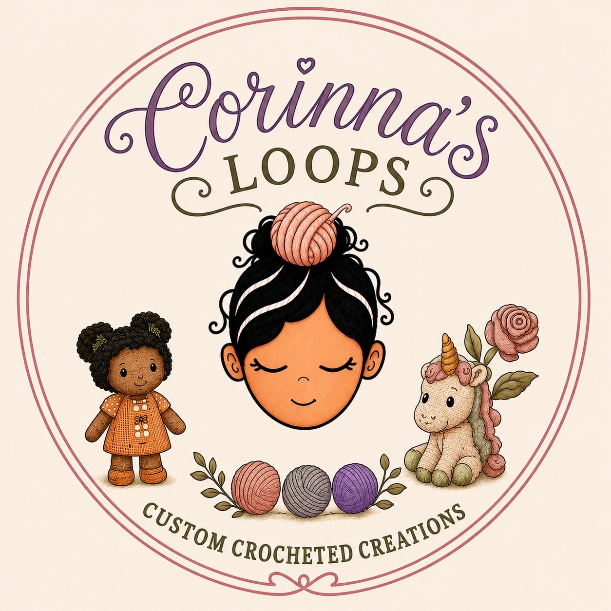 Corinna’s Loops — Custom Crocheted Creations logo